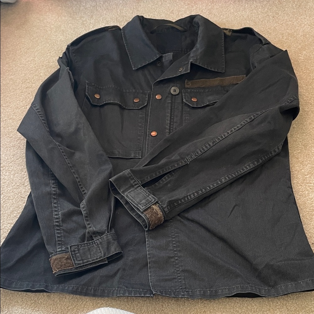 Brandy Melville Black Shirt Jacket